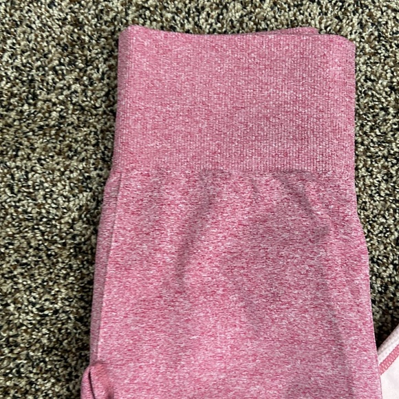 Amazon Pink Ombré Ribbed Leggings, worn once - Picture 2 of 6
